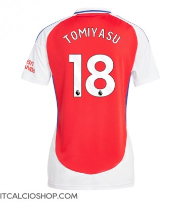 Arsenal Takehiro Tomiyasu #18 Prima Maglia Femmina 2024-25 Manica Corta